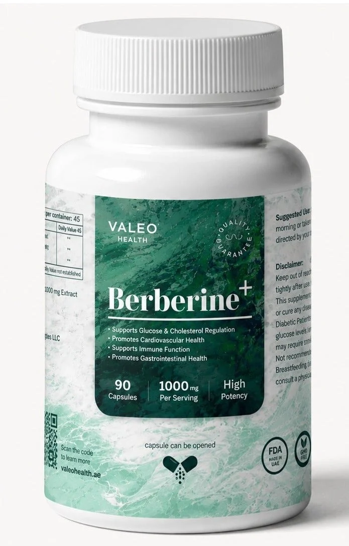 Valeo VALEO Berberine+ | 1000mg Berberine HCl | 96%+ Purity | 90 Capsules