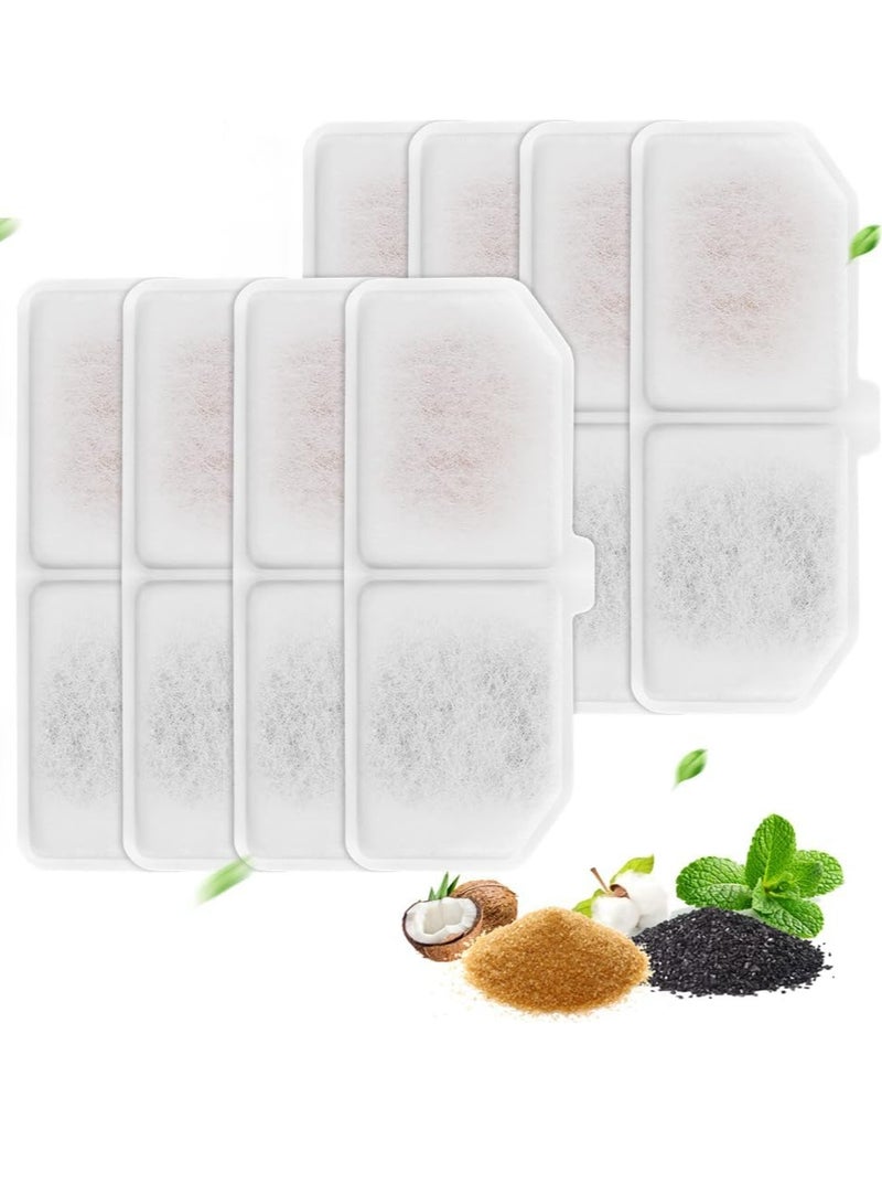 أوزيغالور 8 عبوات فلاتر نافورة مياه بيضاء للحيوانات الأليفة، متوافقة مع فلاتر الفحم لموزعات مياه القطط. - Image 1