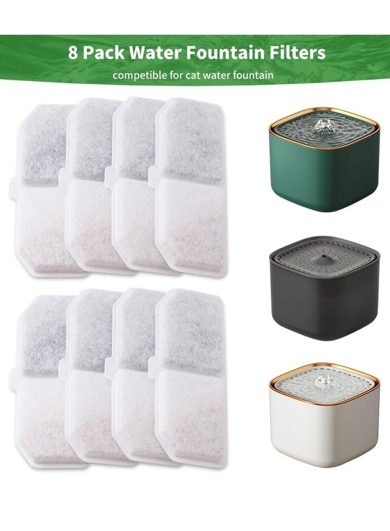 أوزيغالور 8 عبوات فلاتر نافورة مياه بيضاء للحيوانات الأليفة، متوافقة مع فلاتر الفحم لموزعات مياه القطط. - Image 2