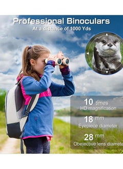 Generic Sharing Binoculars for Kids, 10x28 Kids Binoculars for 3-12 Years Boys and Girls, Detachable Compact Binoculars, Birthday Presents Back to School Gifts for Kids (Pink)  - Image 5