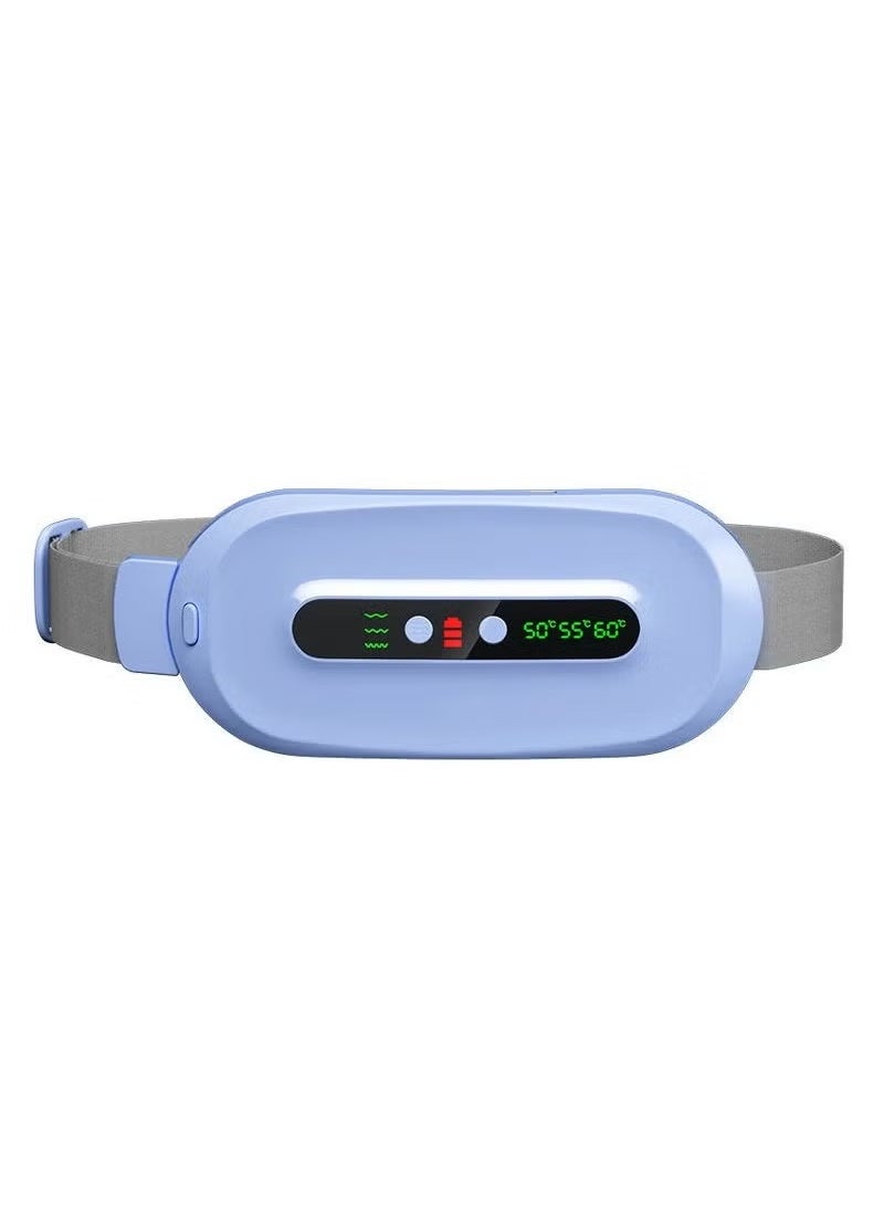 JAJEEK Smart Menstrual Heating Pad for Period Pain Relief – Vibration Massage Belt for Cramps – Adjustable Warmth & Massage Modes – Portable, USB Rechargeable Belly Belt – Ideal for Women’s Menstrual Care – Available in Blue & Pink Colors  - Image 3