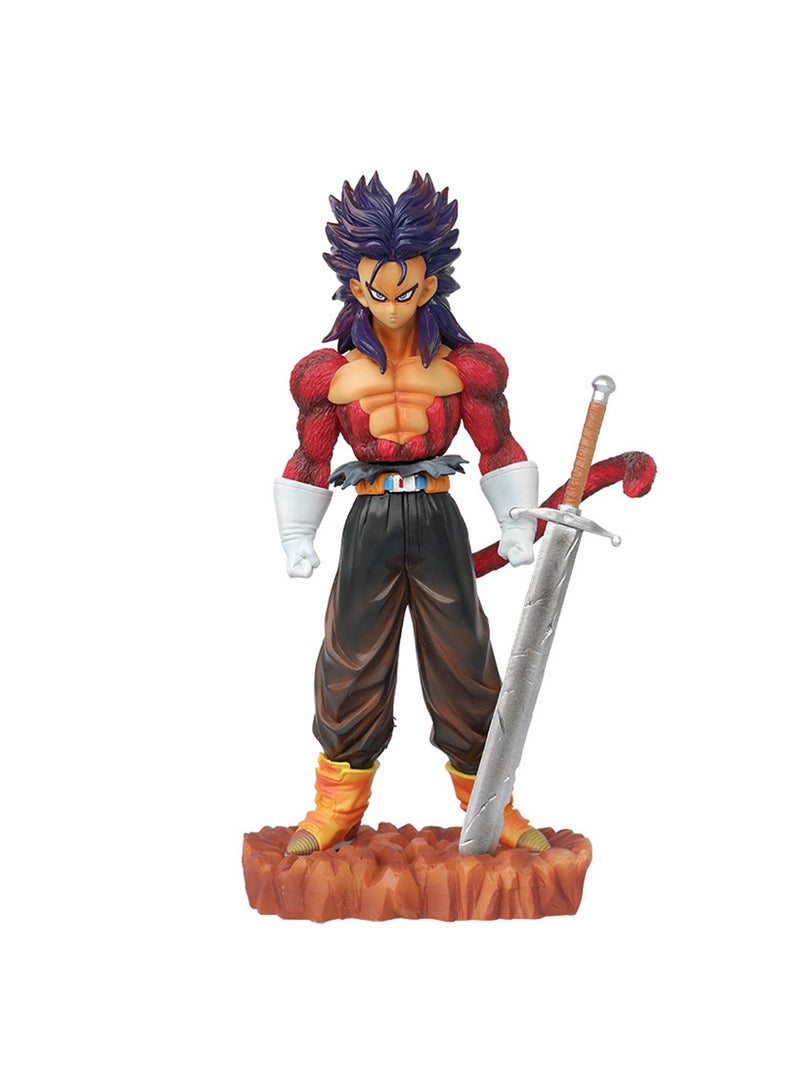Anime Character Hero GK Super Four Form Trunks Model Doll Blue Hair Super Four Special Anime Doll Ornament Gift 28.5 cm  - Image 1