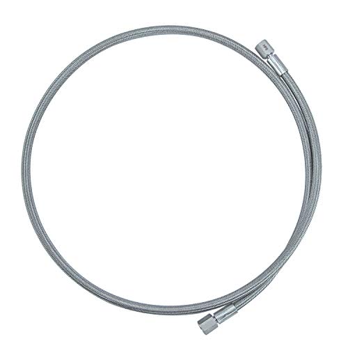 HFSR 14 Female JIC Stainless Steel Braided Hose 72 Length wPTFE Liner 2000PSI 72 inch - Image 1