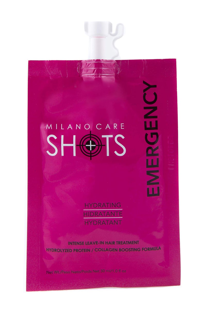 Milano Care Shots â€“ Emergency Keratin Mask â€“ Nourishing Collagen Hair Treatment with Biotin â€“ Hydrating Deep Conditioner for Dry or Damaged Hair â€“ Leave-In Protein Mask, 2x1-1 fl oz Packet - Image 1