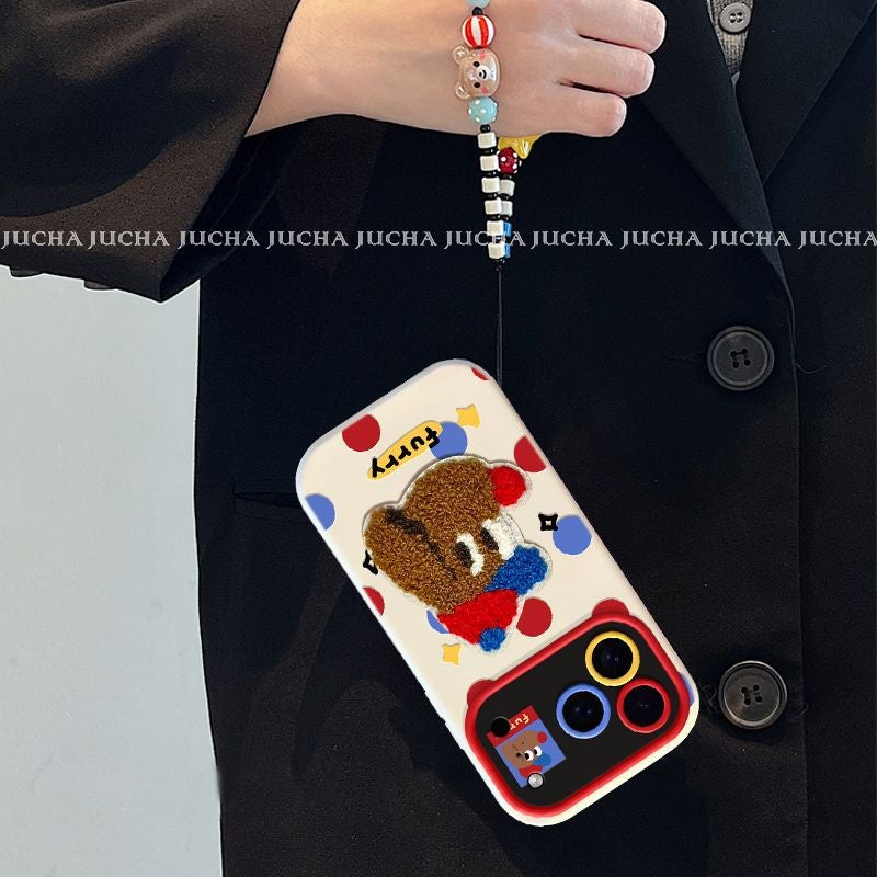مناسبة لشركة أبل 17Promax حالة الهاتف المحمول مع تصميم الكرتون الفني ، Iphone16Plus Niche 15 بيسبول كاب تصميم الجرو - Image 5