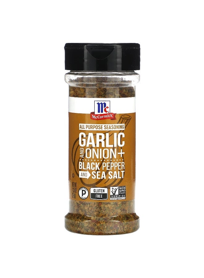 McCORMICK مكورميك، توابل متعددة الاستخدامات، ثوم وبصل + فلفل أسود وملح بحري، 4.25 أونصة (120 جرام) - Image 1