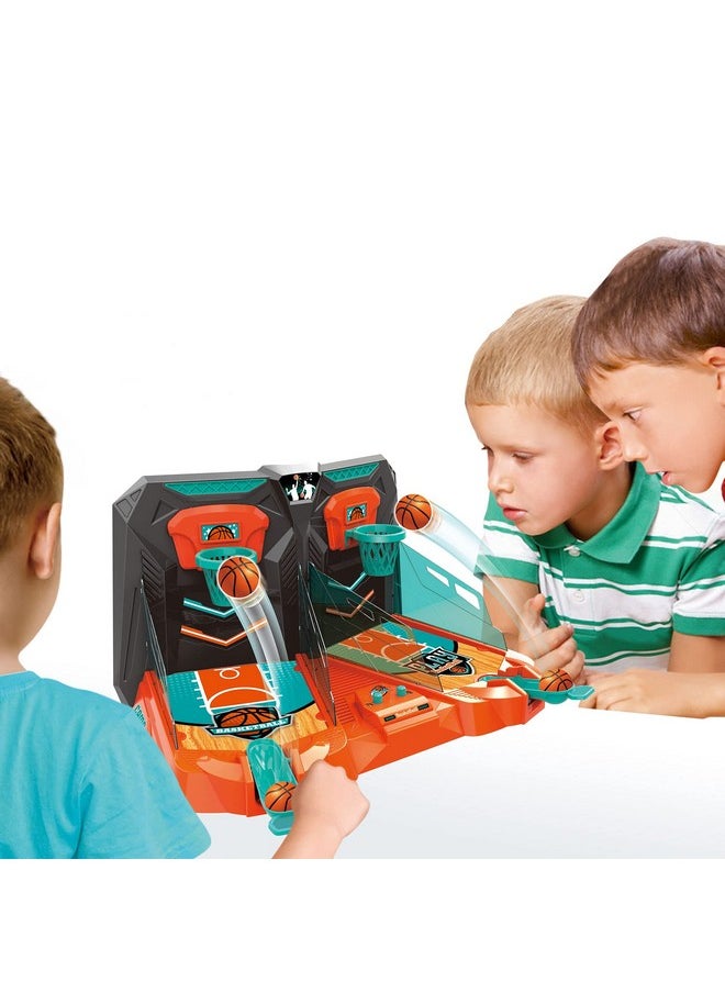 PowerTRC Large Desktop Basketball Arcade Toy Fun for Kids & Adults 2-Player Action, Indoor Shooting Game For Parties, Novelty Toy (19" x 14"), Basketball Game With Scores For Boys And Girls Ages 3 4 5 6 7 8  - Image 5