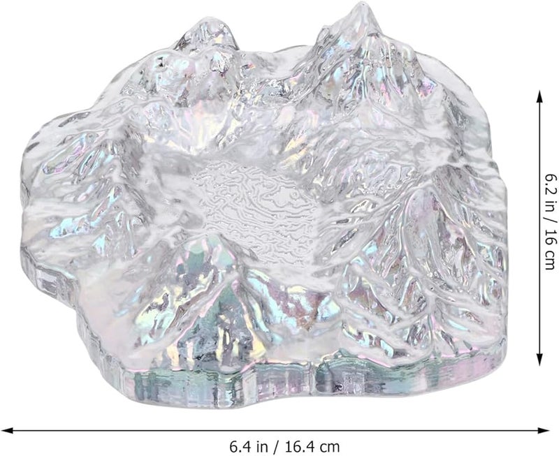 منفضة سجائر زجاجية على شكل جبل تصميم فريد لتزيين المنزل والمكتب - Image 4