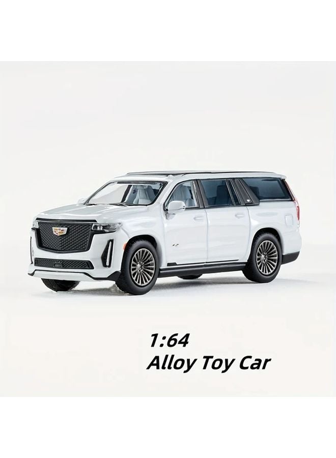White Alloy Die Cast Cadillac Escalade 1 64 Scale Model Car Collection Toy Gift - Image 1