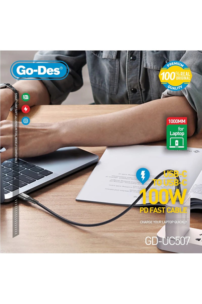 GO-DES GD-UC507 3FT PD 60w USB C to USB Type C for IPAD Pro Samsung S20 PD 60W Cable for MacBook iPad Pro Quick Charger - Image 3