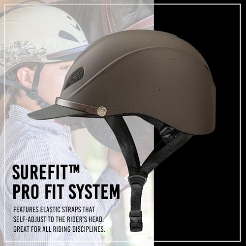 Troxel Dakota Trail Horse Riding Helmet, Low-Profile Light Adjustable Design, Safety Horseback Riding Gear, Large (7-1/4 - 7-3/8), Grizzly Brown - Image 4