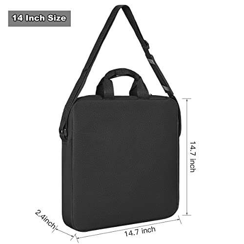 CASEDAO 14" Ring Light Carrying Bag with Durable Nylon,Portable Camera Carrying Case for 14 inch Selfie Ring Light,14 inch Desk LED Protector-Black - Image 3