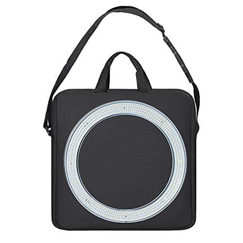 CASEDAO 14" Ring Light Carrying Bag with Durable Nylon,Portable Camera Carrying Case for 14 inch Selfie Ring Light,14 inch Desk LED Protector-Black - Image 5