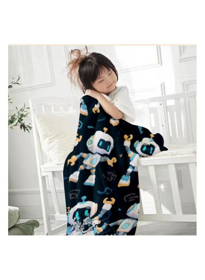 general Children's or student cartoon flannel thin blanket (warm and comfortable, suitable for sleep, games) 100cm*150cm - Image 1