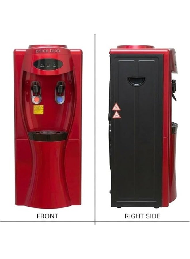 PRIME TECH Water dispenser PT-33R Free Standing Hot and Cold, 2 Taps, Red - Image 2