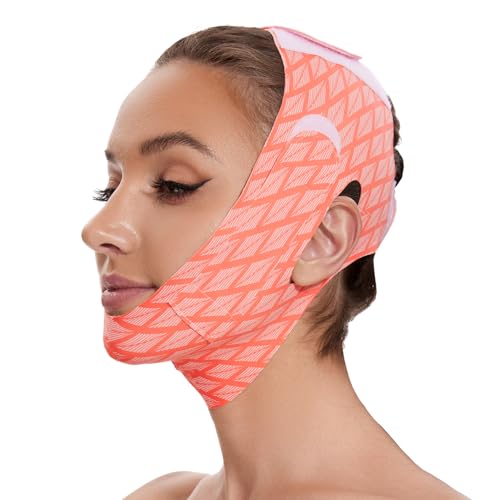 Edcbmb V Line Mask Double chin reducer Strap Eliminator Remover Prevent Sagging Shaped Face Belt slimming for Sleeping Women Jaw Exerciser - Image 1