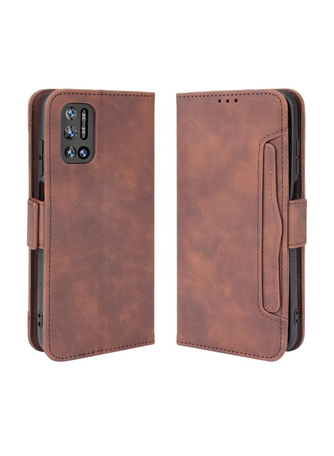 اس-توب جراب لهاتف Doogee N40 Pro مصنوع من الجلد بتصميم جلد العجل مع حامل وفتحات للبطاقات وإطار للصور. - Image 2