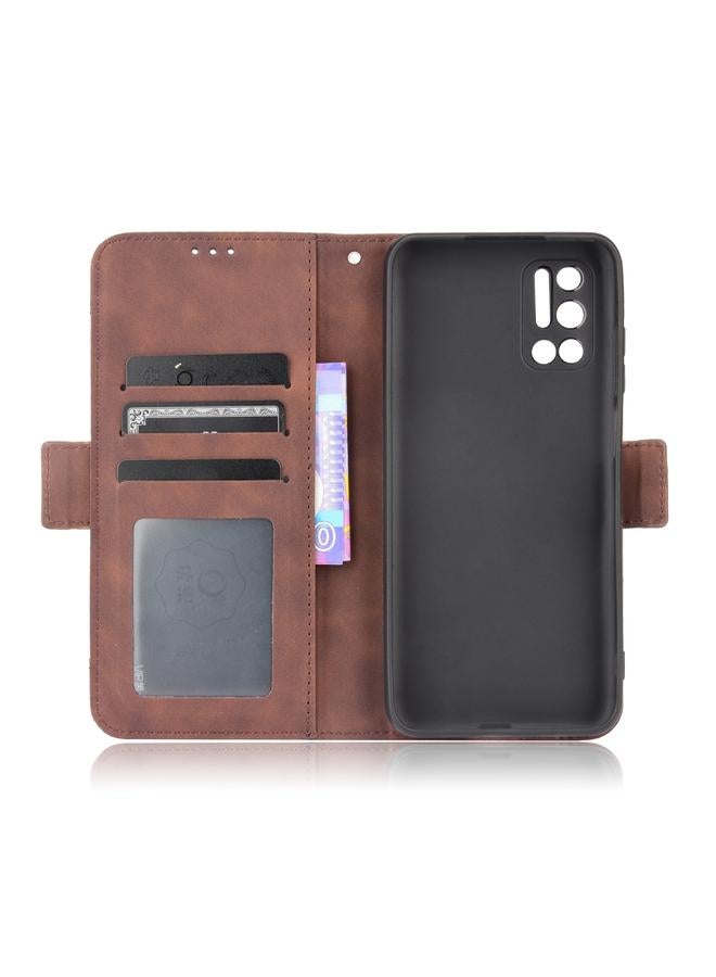 اس-توب جراب لهاتف Doogee N40 Pro مصنوع من الجلد بتصميم جلد العجل مع حامل وفتحات للبطاقات وإطار للصور. - Image 5