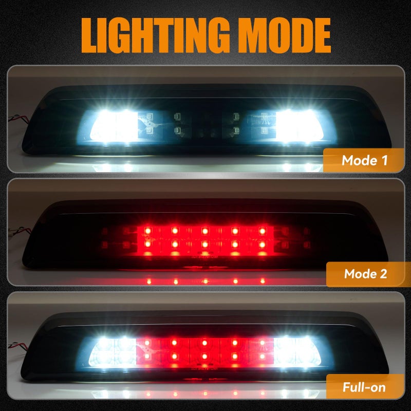 Cxdar Third 3rd Brake Light LED for 2007-2020 Toyota Tundra, High Mount Rear Brake Lights Assembly for 07-20 Tundra, Waterproof Center Cab Cargo Lamp Stop Light - Image 2