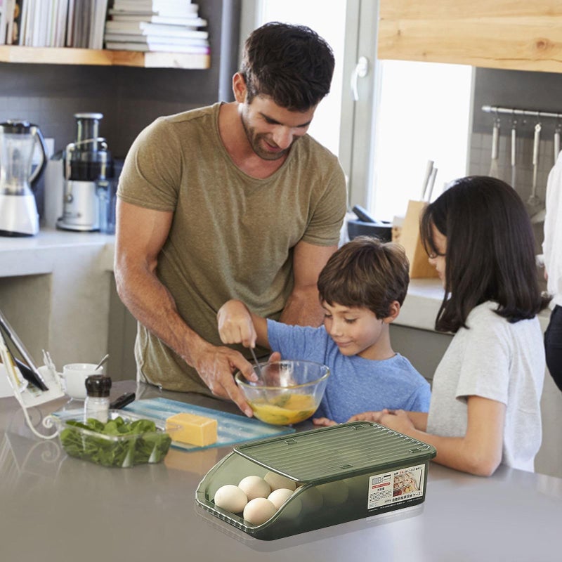 Automatic Scrolling Egg Tray Durable Refrigerator Holder Stackable Egg Container 2030 - Image 3