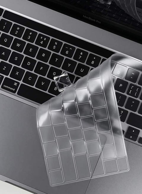 غطاء لوحة المفاتيح رفيع للغاية متوافق مع جهاز MacBook Pro 13 بوصة M2 M1 A2338 A2289 A2251 وMacBook Pro 16 بوصة A2141 إصدار 2019، TPU شفاف (ليس غطاء شريط اللمس)