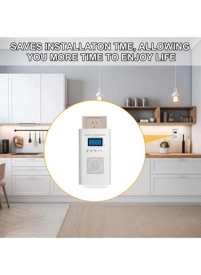KOABBIT 2 Pack Combination Gas & Carbon Monoxide Detectors - Plug in CO Alarm & Natural Gas Detector with Digital Display, CO Detector & Combustible Gas Detector for Home, Easy to Read  - Image 3
