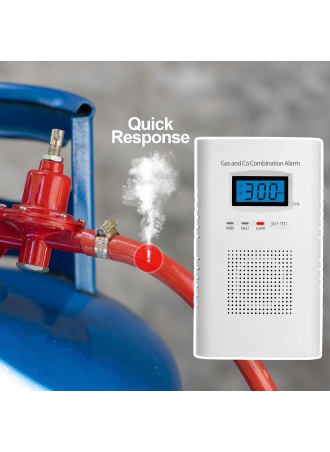 KOABBIT 2 Pack Combination Gas & Carbon Monoxide Detectors - Plug in CO Alarm & Natural Gas Detector with Digital Display, CO Detector & Combustible Gas Detector for Home, Easy to Read  - Image 4