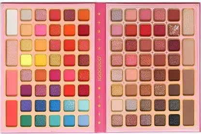 PEACORA Professional 88 Colors Makeup Kit Palette Eye And Face Makeup 80 8 Colors 80 Eyesdhadow matte shimmer glitter shades 8 face colors Blusher 132 g Multicolor - Image 2