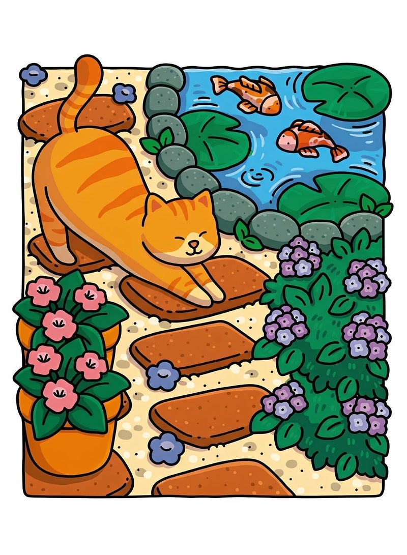 BELANO Coloring Books for Kids and  Adult Teens Relaxation, Kids Painting Book for Family Interaction( Cat Moments) - Image 5