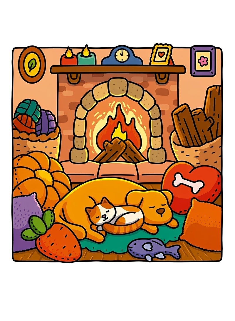 BELANO Coloring Books for Kids and  Adult Teens Relaxation, Kids Painting Book for Family Interaction( Cat Moments) - Image 4