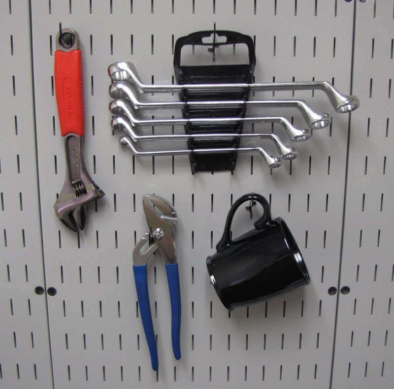 Wall Control Medium 1-7/8in Hook Pack - Slotted Metal Pegboard Hooks Pegboard and Slotted Tool Board - Black - Image 3