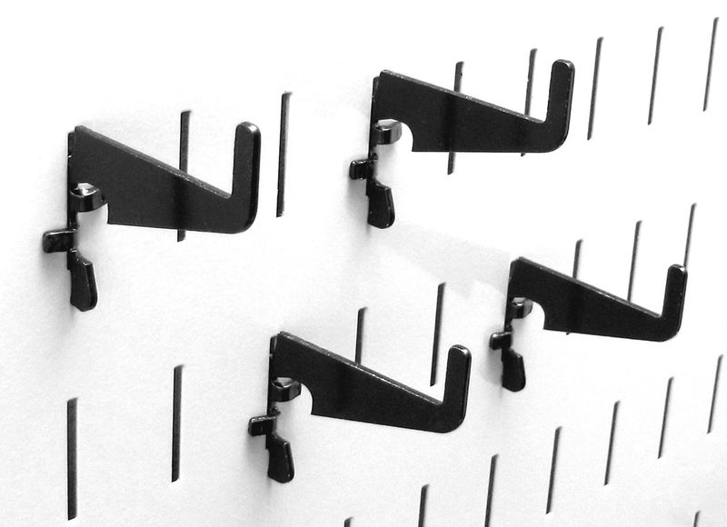 Wall Control Medium 1-7/8in Hook Pack - Slotted Metal Pegboard Hooks Pegboard and Slotted Tool Board - Black - Image 1