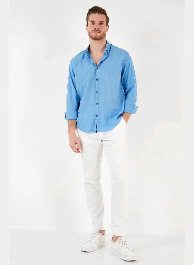 Buratti  Buratti Cotton Regular Fit Button-down Collar Shirt Men's SHIRT CF20S111871 for Men | Best Price UAE