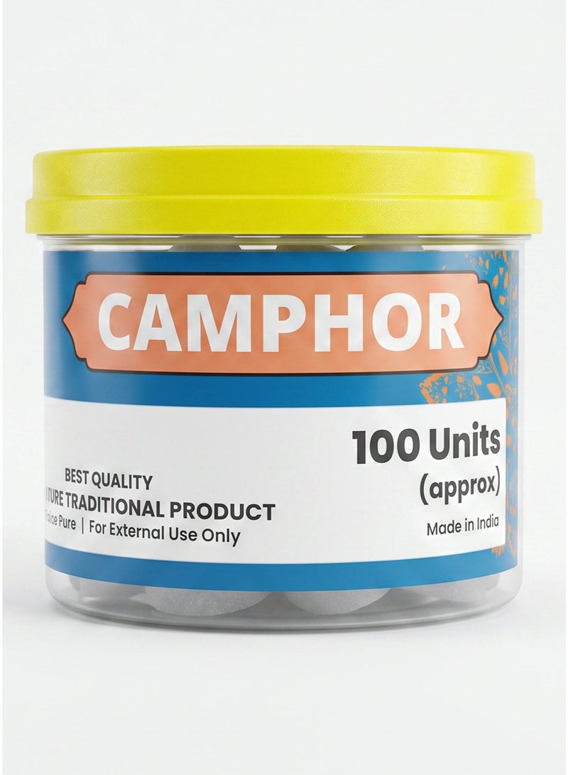 Madhoor Camphor for Pooja, Aarti & Prayer, 100 Tablets - Image 1