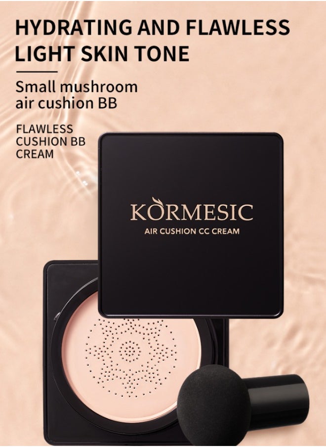 Kormesic Air cushion BB cream natural color cream natural concealer invisible pores dry skin savior moisturizing bare makeup waterproof and sweat-proof lock makeup to create a natural light feeling  - Image 1