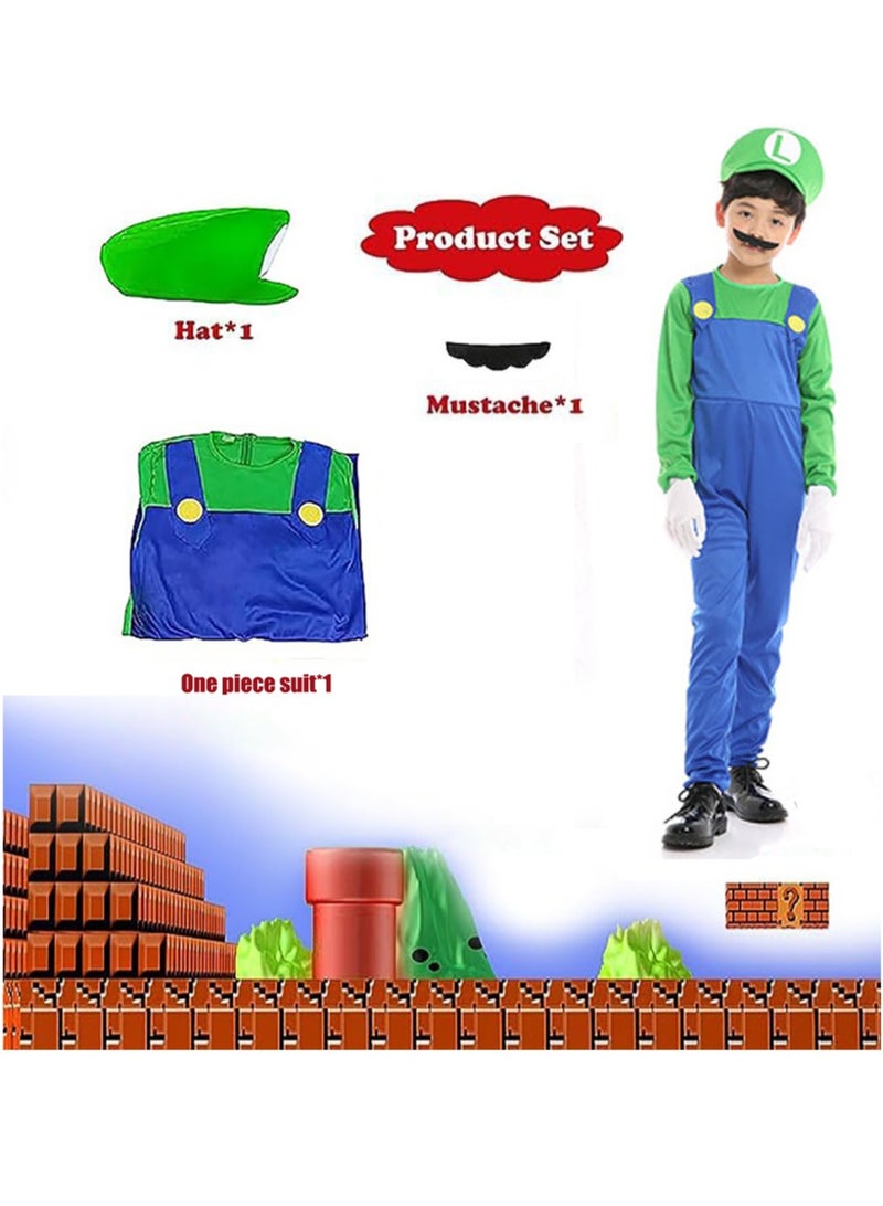 زي ماريو التنكري للعب الأدوار للأطفال سوبر ماريو (أخضر) - Image 3