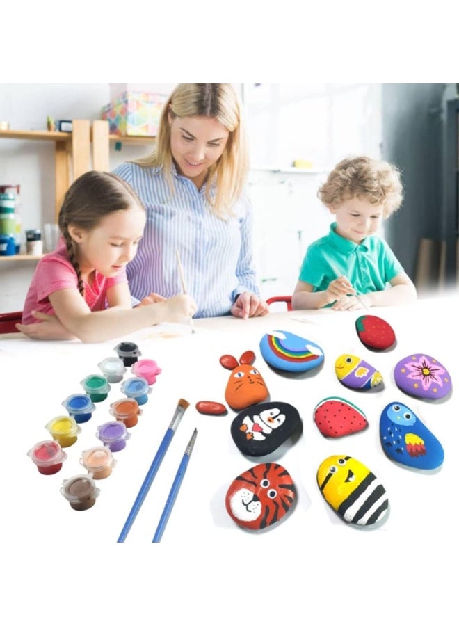 20PCS DIY الصخور 3 "-4" مسطحة وسلسة للرسم والفنون والحرف اليدوية والديكور - صخور اللطف الكبيرة اليدوية - Image 3