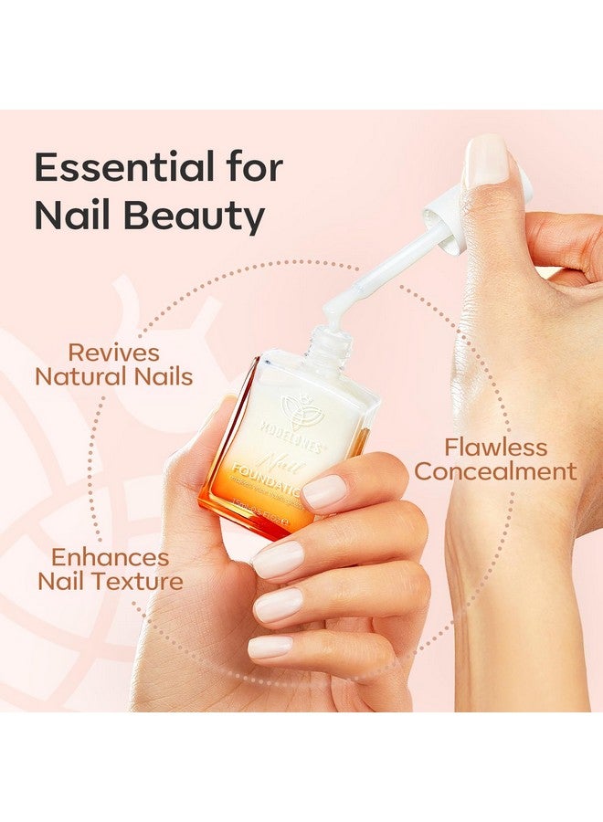 modelones 15Ml Milky White Nail Natural Concealer Foundation Polish Air Dry Nail Growth Polish For Damaged Nails Imperfection Masking Gifts For Women - Image 4