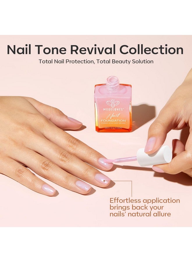 modelones 15Ml Milky White Nail Natural Concealer Foundation Polish Air Dry Nail Growth Polish For Damaged Nails Imperfection Masking Gifts For Women - Image 5