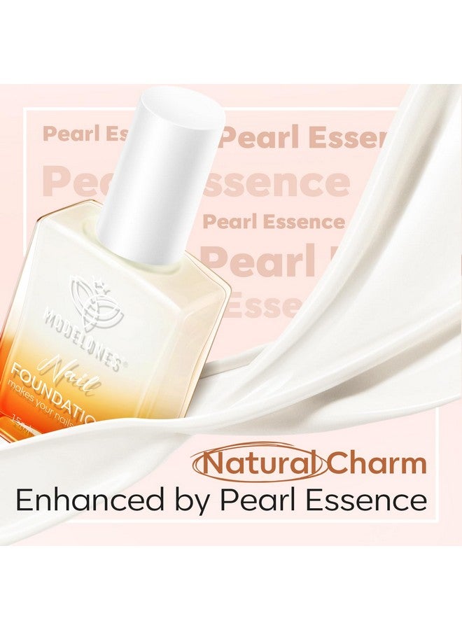 modelones 15Ml Milky White Nail Natural Concealer Foundation Polish Air Dry Nail Growth Polish For Damaged Nails Imperfection Masking Gifts For Women - Image 3
