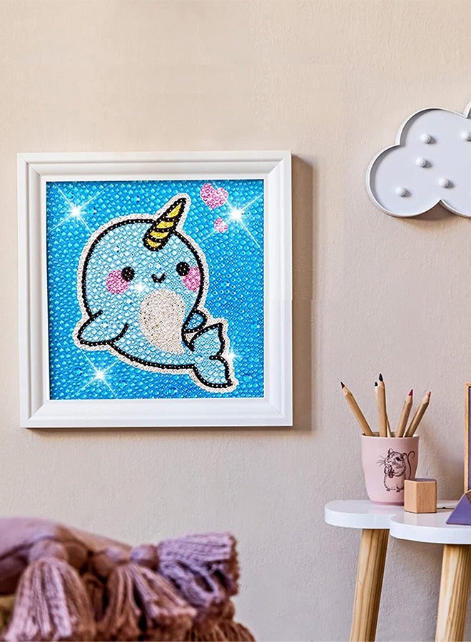 4 Pcs 5D Full Drill Kids Diamond Art Supplies Craft Set Painting Kits, Girls Diamond Crystal Painting Stickers, DIY Easy Gem Crysta for Beginners, Children Toy Gifts, Home Office Wall Decor - Image 5