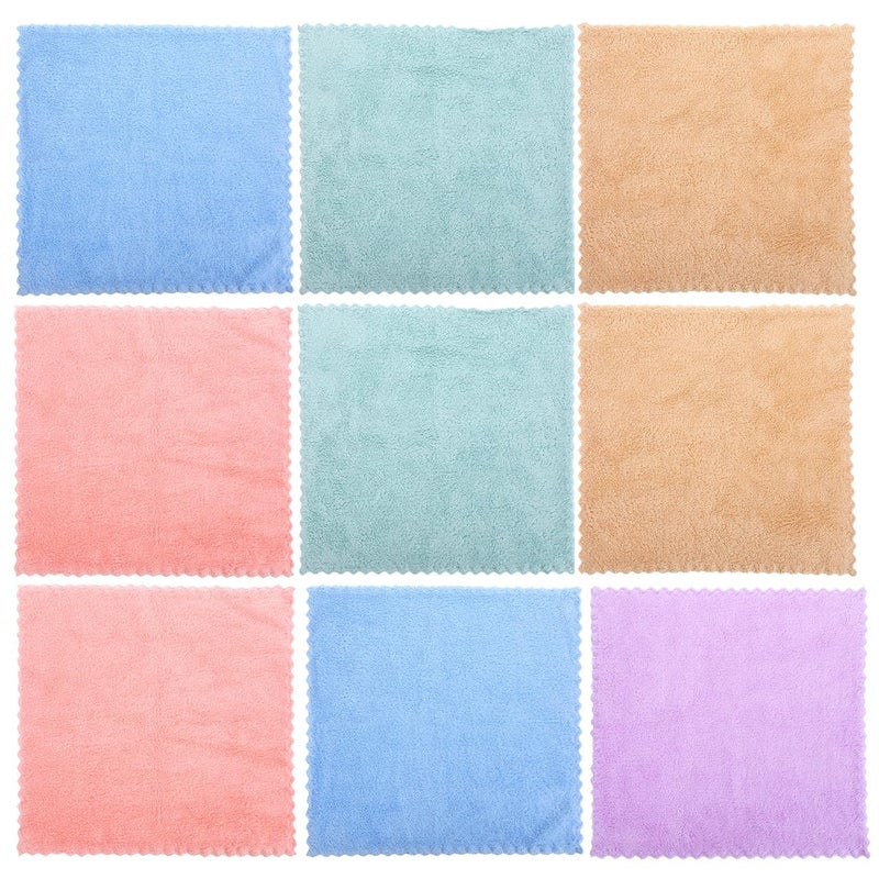 Soft Microfiber Face Towels 30x30cm For Makeup Removal And Cleansing Multicolor 10 Pack - Image 2