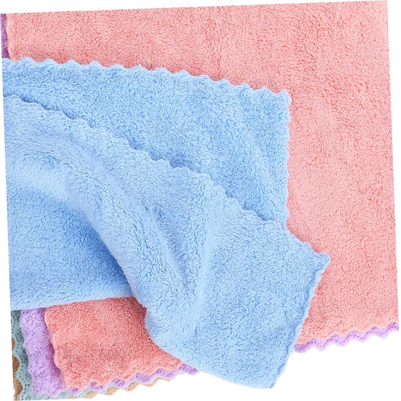 Soft Microfiber Face Towels 30x30cm For Makeup Removal And Cleansing Multicolor 10 Pack - Image 5