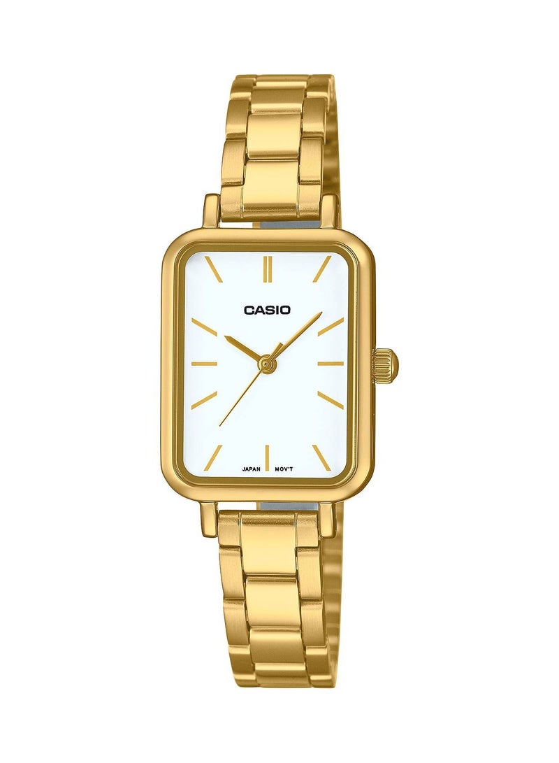 CASIO ساعة كاسيو للسيدات أنالوج كوارتز ستانلس ستيل مقاومة للماء - LTP-V009G-7EUDF - 20.7 ملم
