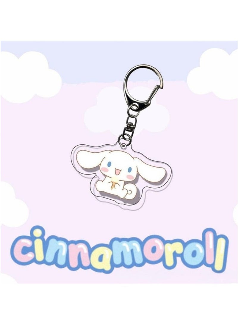 سانريو مجموعة من 5 سلاسل مفاتيح كرتونية لطيفة، سلسلة مفاتيح سيارة، حقيبة هاتف، زينة معلقة، هدايا للأطفال. - Image 5
