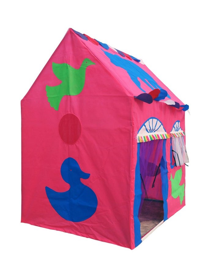 HomeCute Homecute Hut Type Play Tent House for Kids Toys for 2-12 Years Old Boys & Girls, Jumbo Size Play Tent House for Boys and Girls (Pink with Animal)  - Image 4