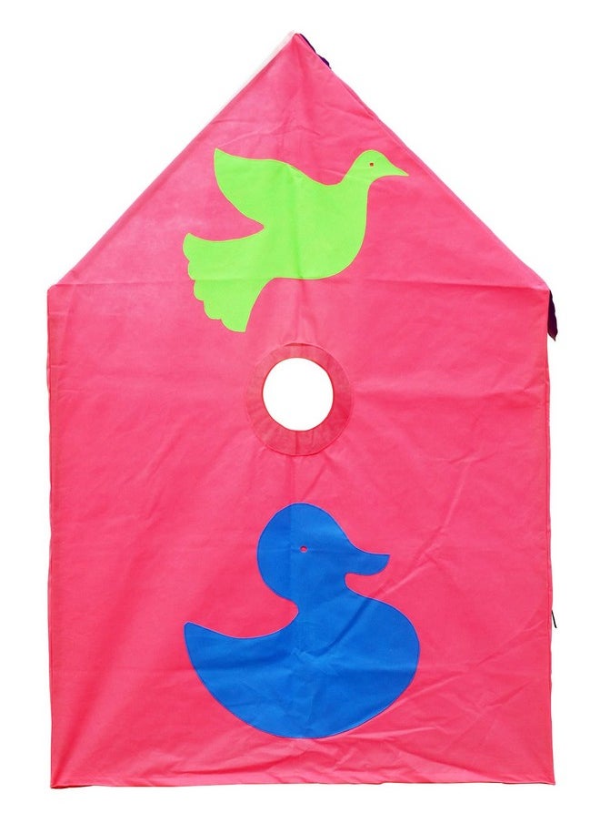 HomeCute Homecute Hut Type Play Tent House for Kids Toys for 2-12 Years Old Boys & Girls, Jumbo Size Play Tent House for Boys and Girls (Pink with Animal)  - Image 5