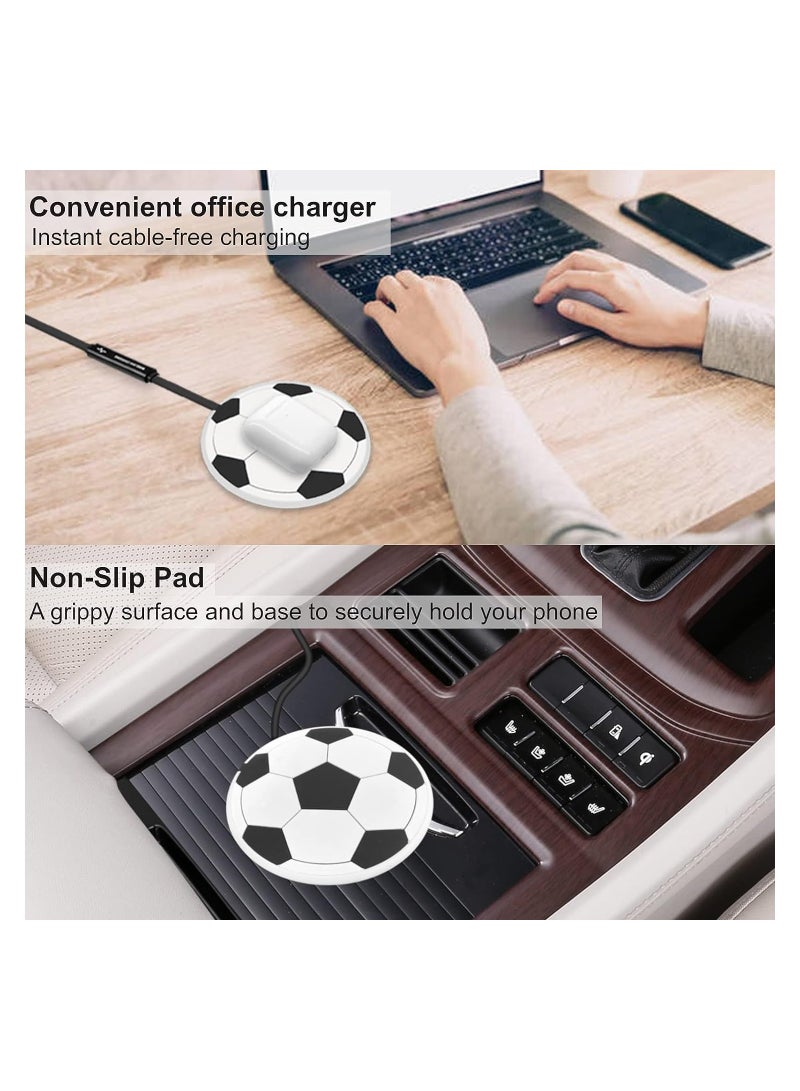 KASTWAVE Wireless Charger, Football World Cup Wireless Phone Charger Pad, 15W Fast Wireless Phone Charger for iPhone 14/13/12/11/X, Samsung Galaxy S22/S21/S20, AirPods, Wireless Charging Mat - Image 3