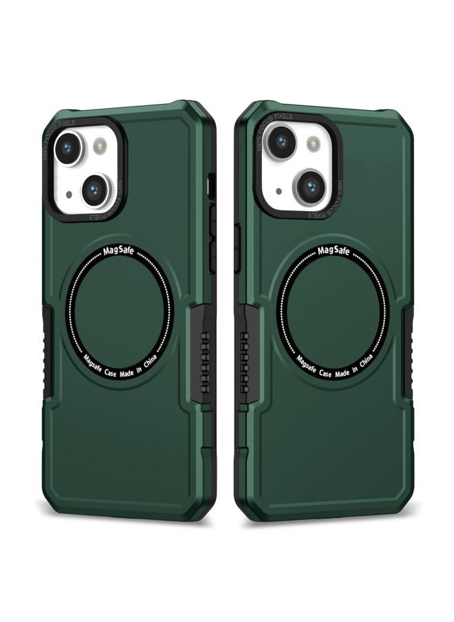 Generic Case Cover For iPhone 13 MagSafe Shockproof Armor Phone Case Dark Green 