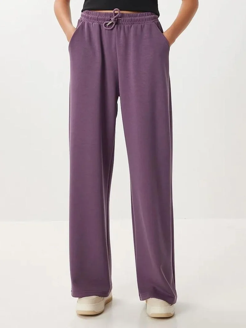Happiness İstanbul ISTANBUL Wide Leg Drawstring Waist Sweatpants